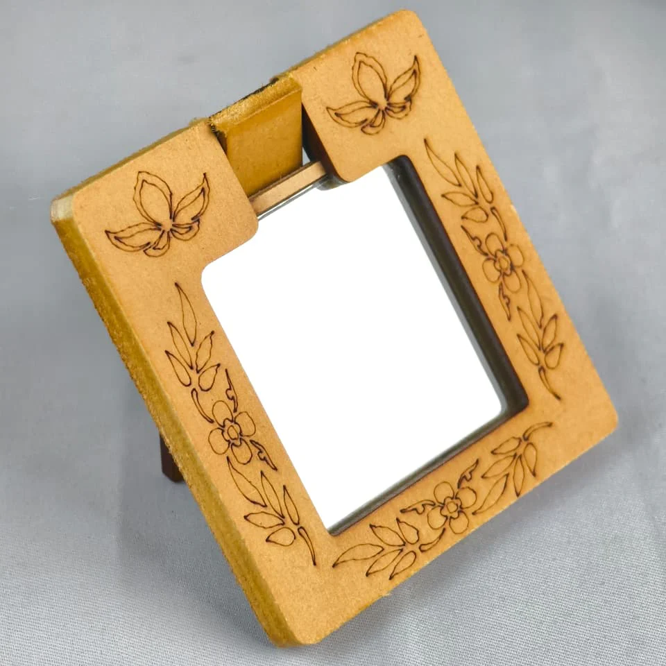 12 Random Jhumka Gift Set in Wooden Box with Mirror - Image 16