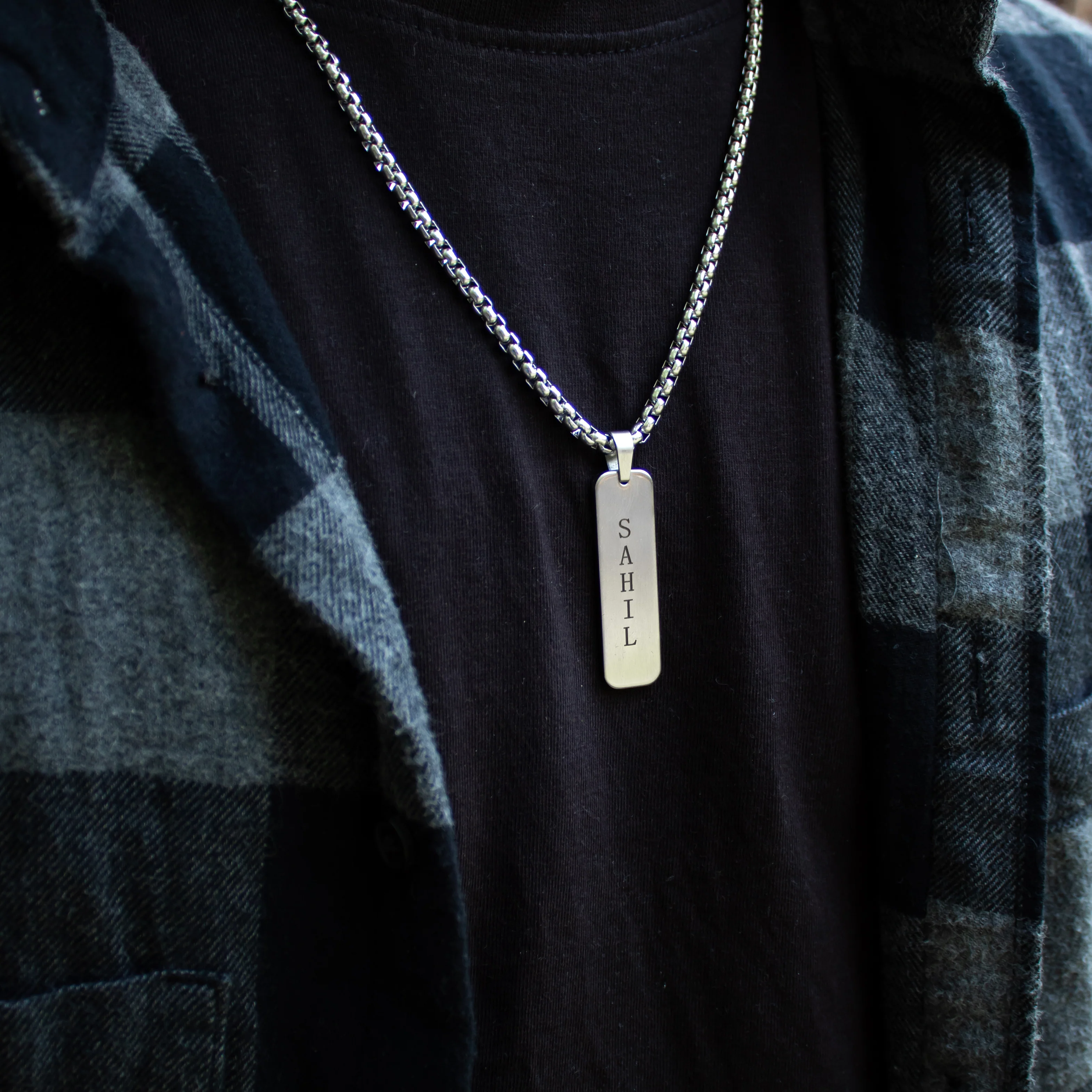 Reversible Tag Necklace For Him - Image 5
