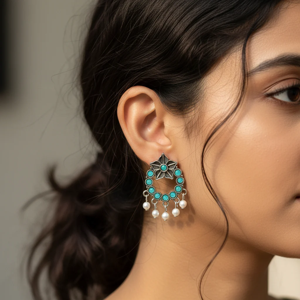 Set of 12 Random Earrings with Folding Jhumka Box - Image 10