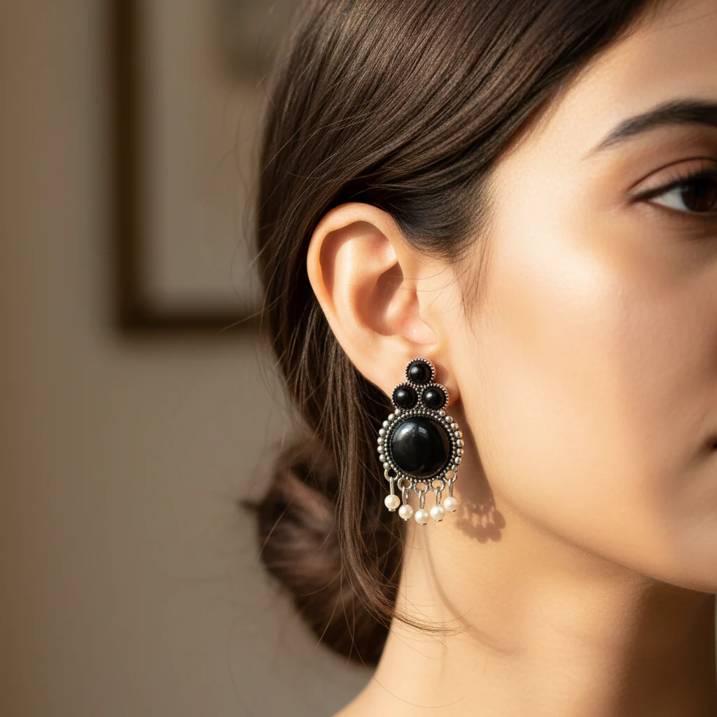 Set of 12 Random Earrings with Folding Jhumka Box - Image 11