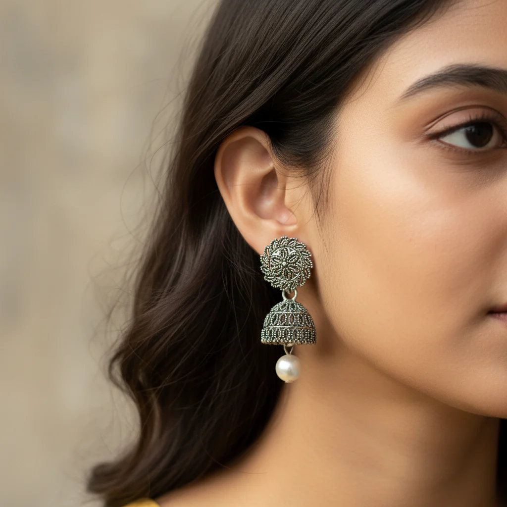 Set of 12 Random Earrings with Folding Jhumka Box - Image 12