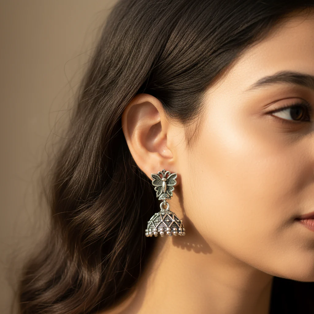 Set of 12 Random Earrings with Folding Jhumka Box - Image 14