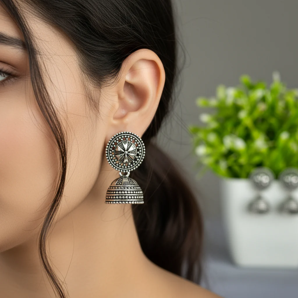 Set of 12 Random Earrings with Folding Jhumka Box - Image 7