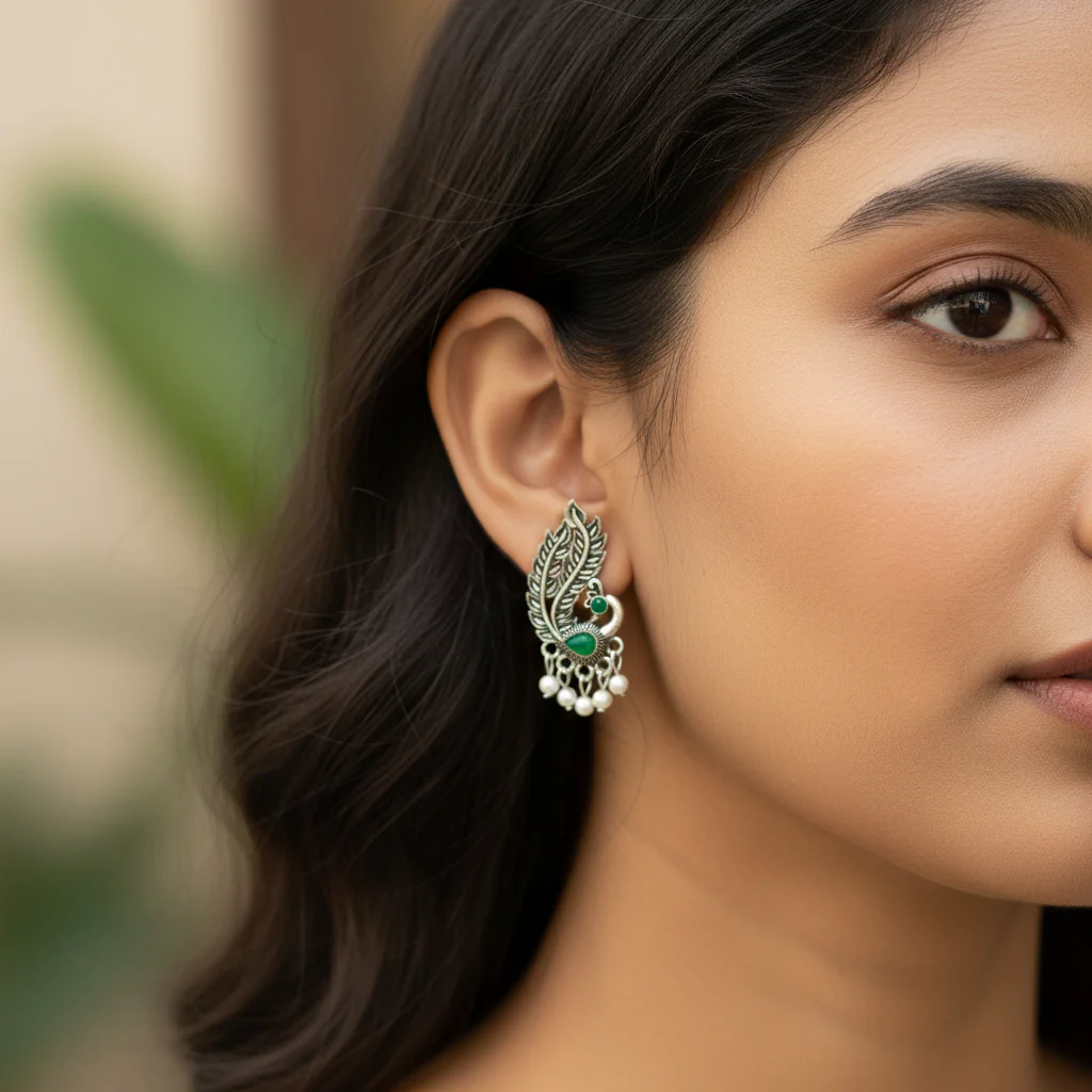 Set of 12 Random Earrings with Folding Jhumka Box - Image 9